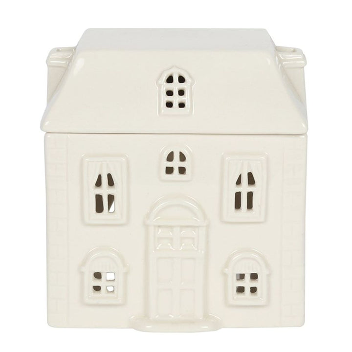 White Ceramic House Oil Burner