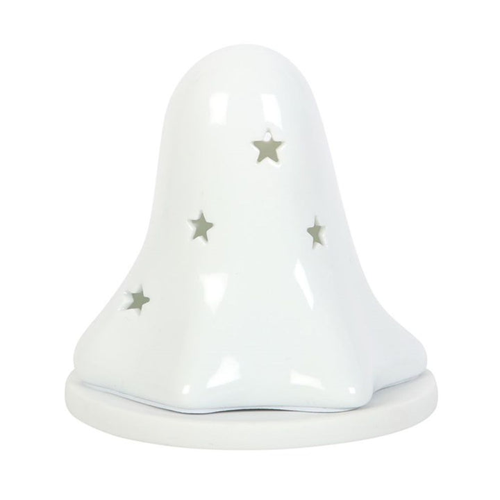 Ceramic Ghost Tealight and Incense Cone Holder