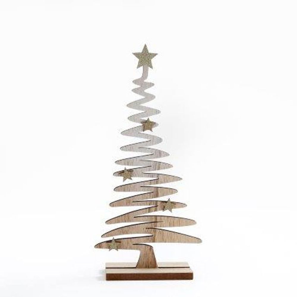 30cm Wooden Tree Standing Decoration