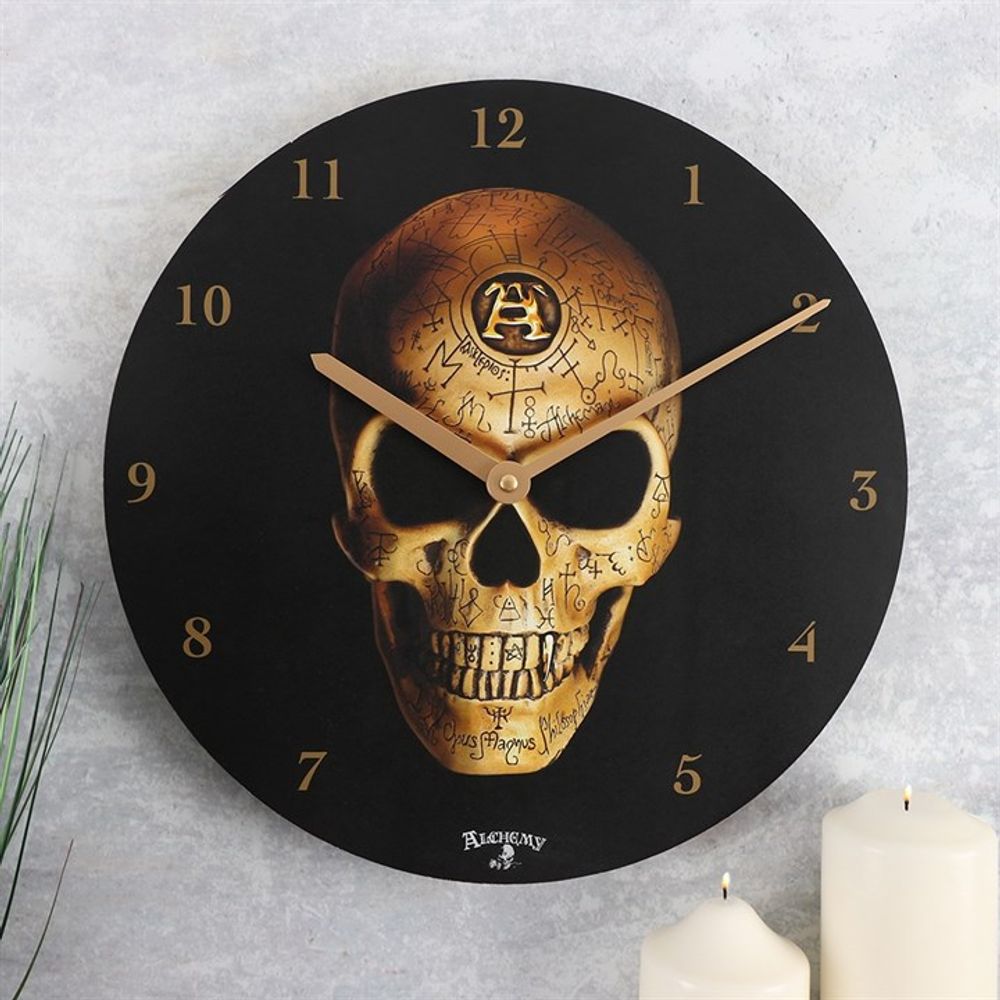 Alchemy Omega Skull Clock