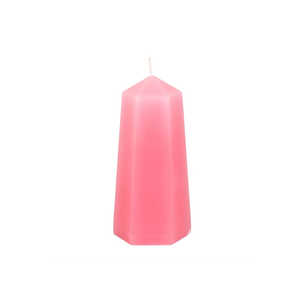 Love Crystal Candle with Rough Rose Quartz