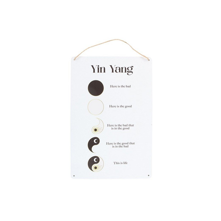 30cm Yin Yang Hanging Metal Sign