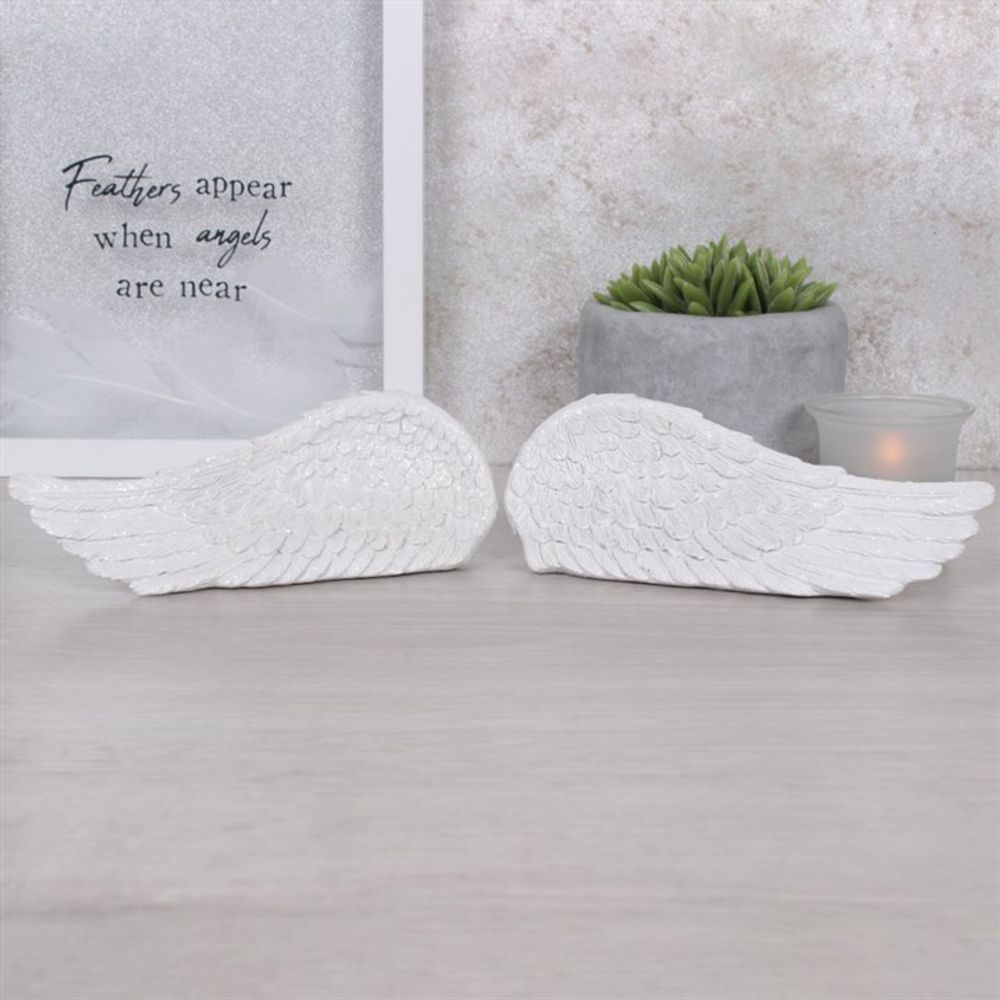 Set of 2 Glitter Standing Angel Wings