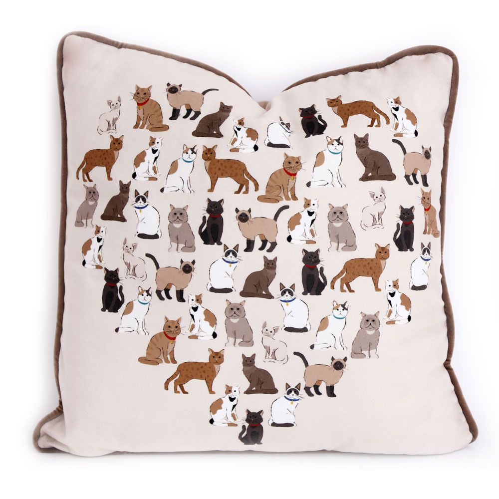 45cm Square Cat Cushion