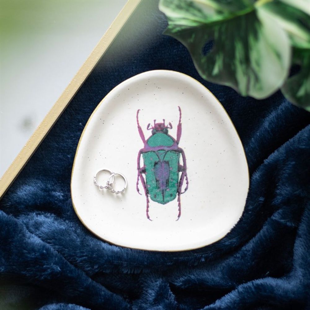 Off White Beetle Trinket Dish