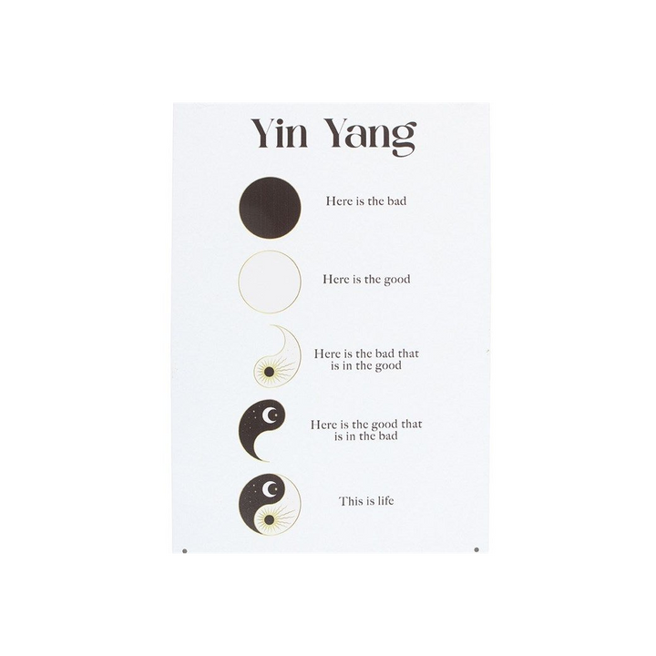 30cm Yin Yang Hanging Metal Sign