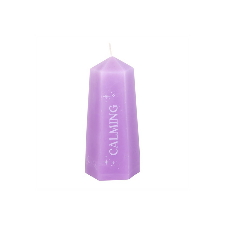 Calming Crystal Candle with Rough Amethyst