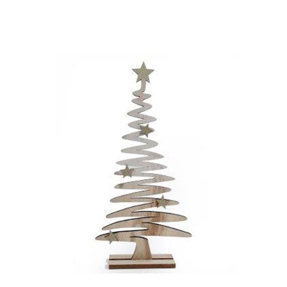 23cm Wooden Tree Standing Decoration