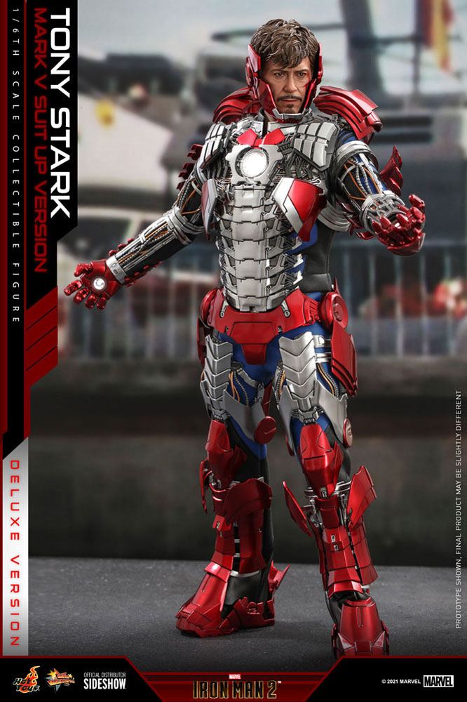 Iron Man 2 Movie Masterpiece Action Figure 1/6 Tony Stark (Mark V Suit Up Version) Deluxe 31 cm