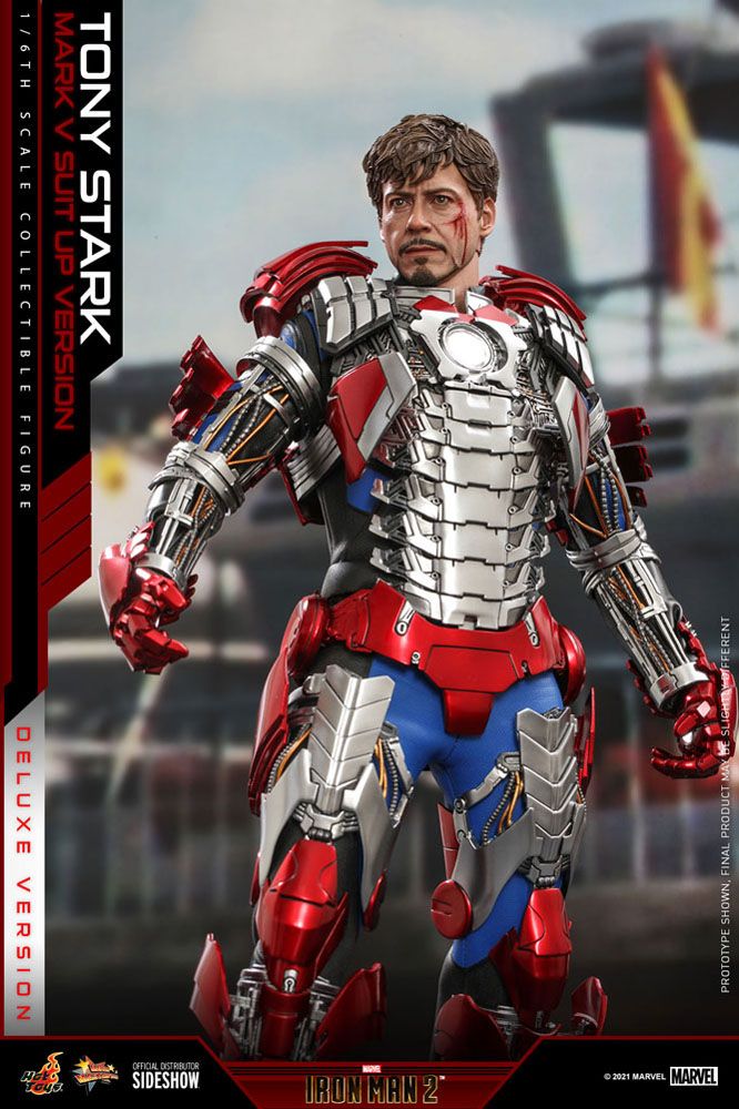 Iron Man 2 Movie Masterpiece Action Figure 1/6 Tony Stark (Mark V Suit Up Version) Deluxe 31 cm