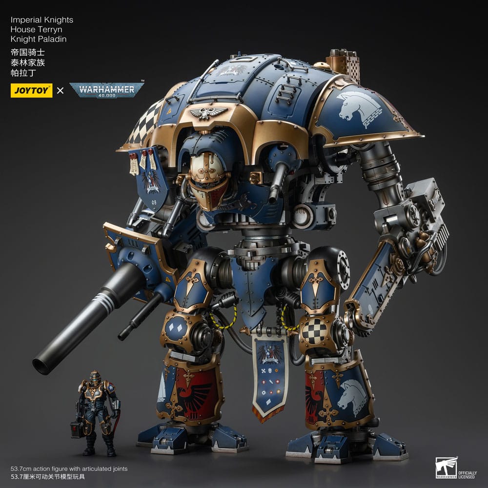 Pre-Order Warhammer 40k Action Figure 1/18 Imperial Knights House Terryn Knight Paladin 54 cm