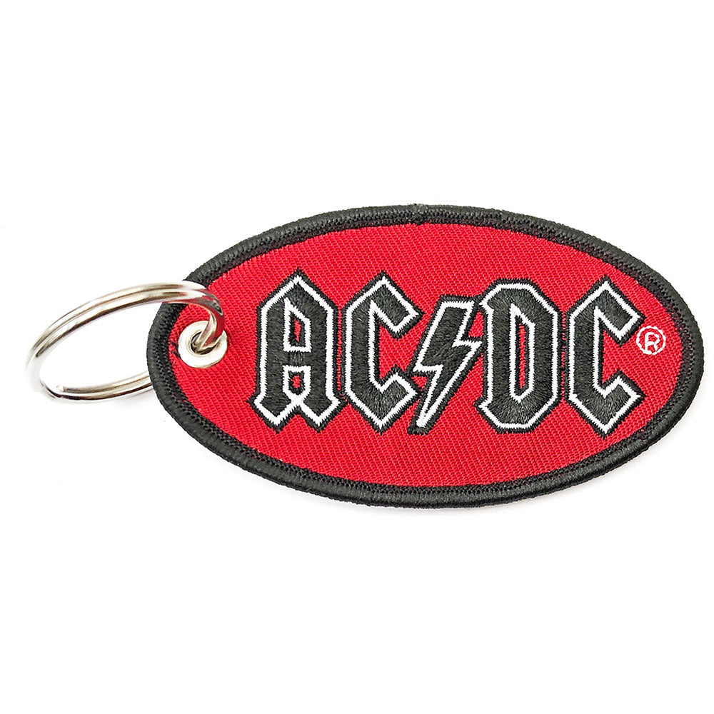 Oval Logo (Double Sided Patch) Keychain | AC/DC
