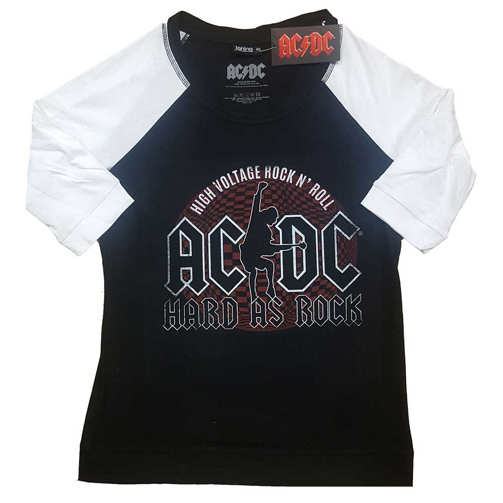 Hard As Rock Ladies Raglan T-Shirt | AC/DC