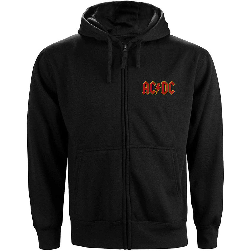 Logo (Back Print) Ladies Zipped Hoodie | AC/DC