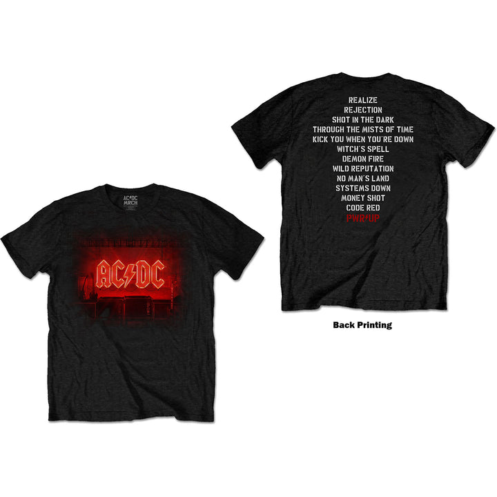Dark Stage/Track list (Back Print) Unisex T-Shirt | AC/DC