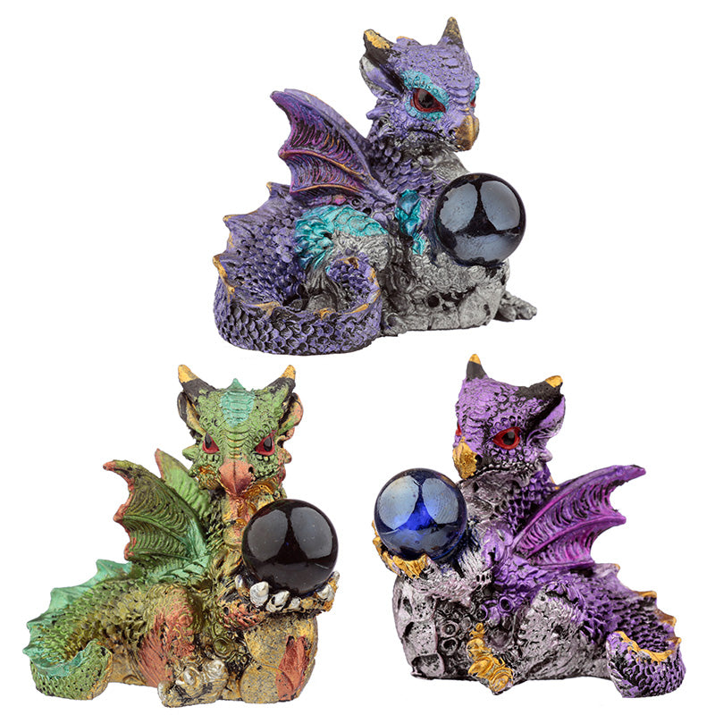 all seeing orb elements dragon figurine