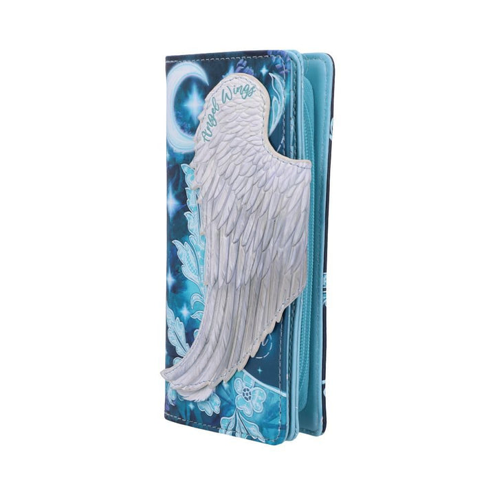 angel wings embossed purse