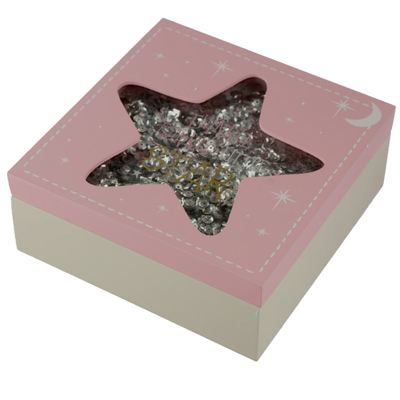 baby girl keepsake box - twinkle twinkle star
