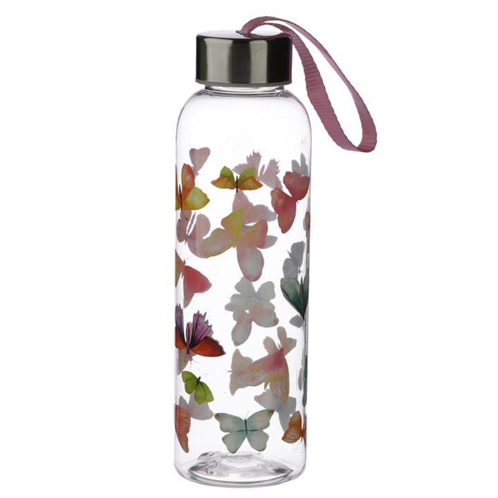 butterfly house 500ml reusable water bottle with metallic lid
