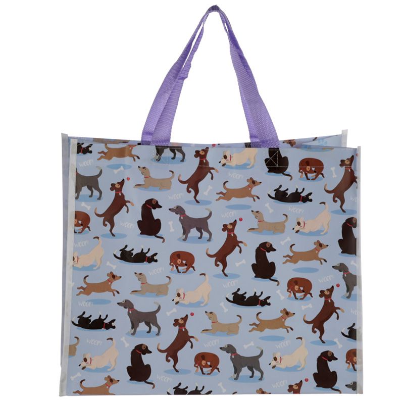 catch patch dog design reusable shopping bag