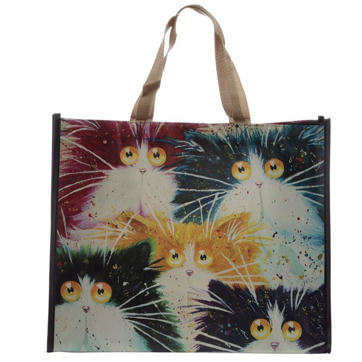 cats reusable shopping bag by kim haskins