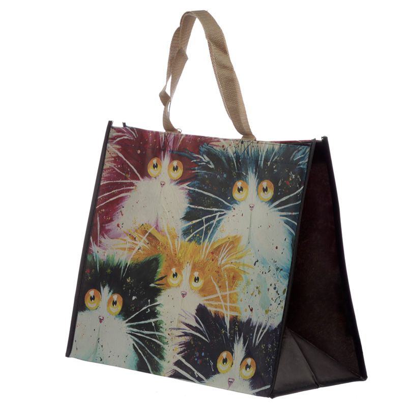 cats reusable shopping bag by kim haskins