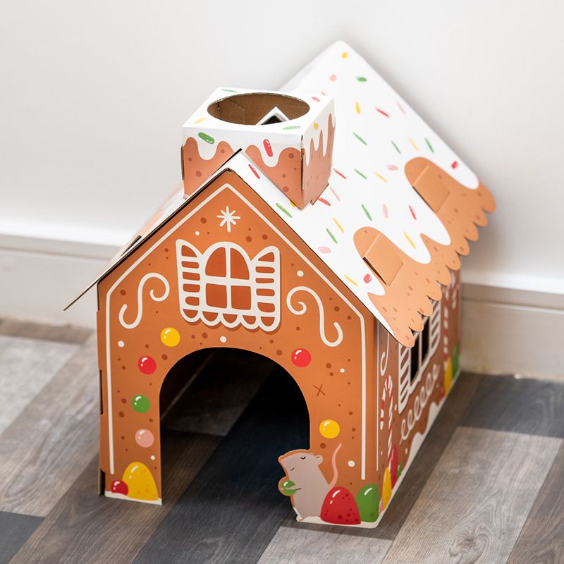 Gingerbread Lane Cardboard Cat Playhouse