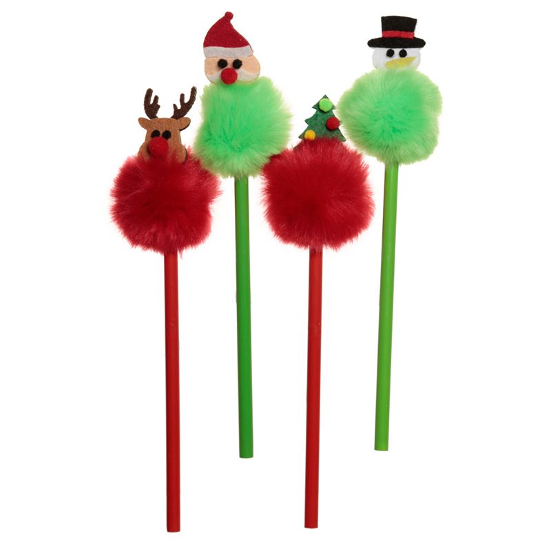 Christmas Pom Pom Pencil (Single)