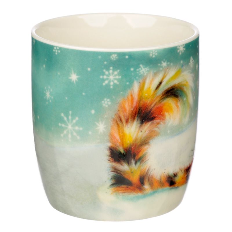christmas porcelain mug - ginger cat by kim haskins