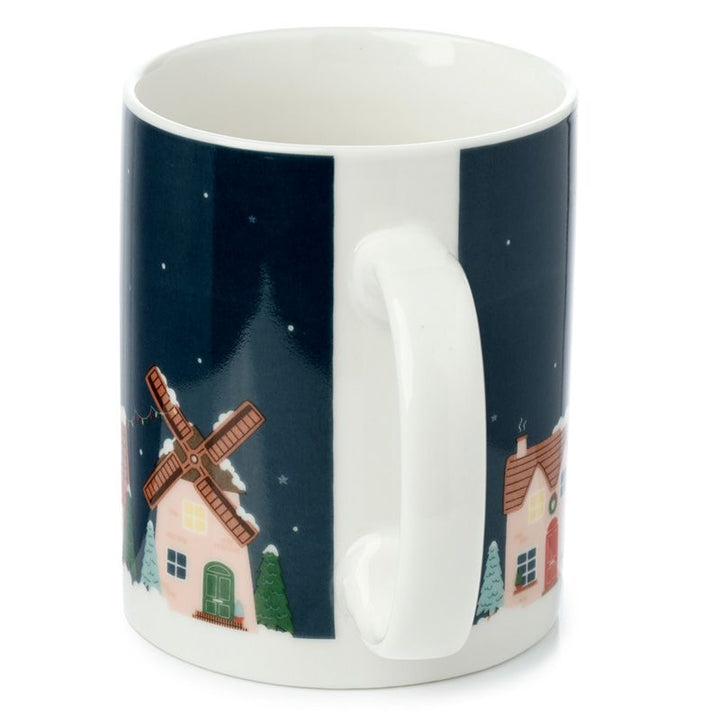 Christmas Village Porcelain Mug