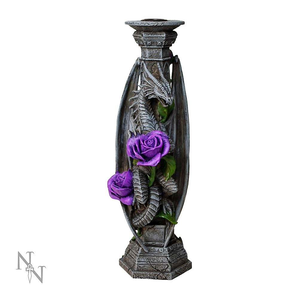 dragon beauty candle stick by anne stokes