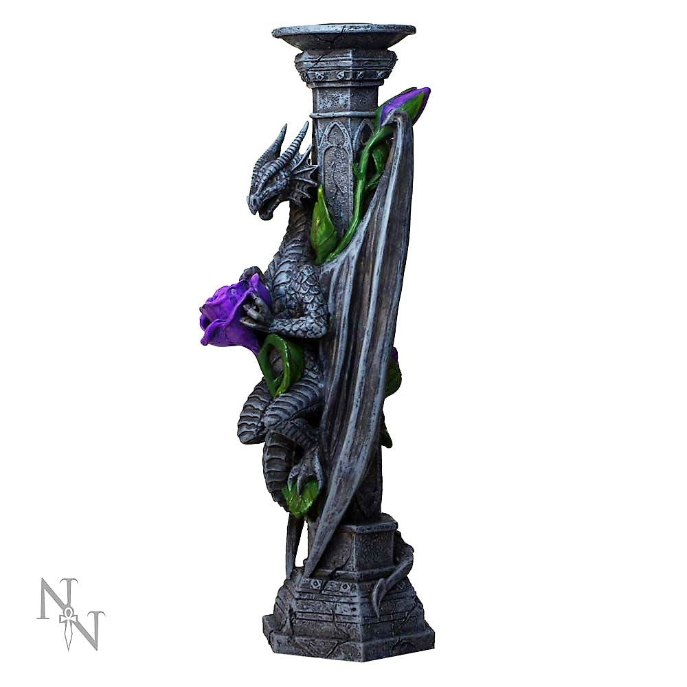 dragon beauty candle stick by anne stokes