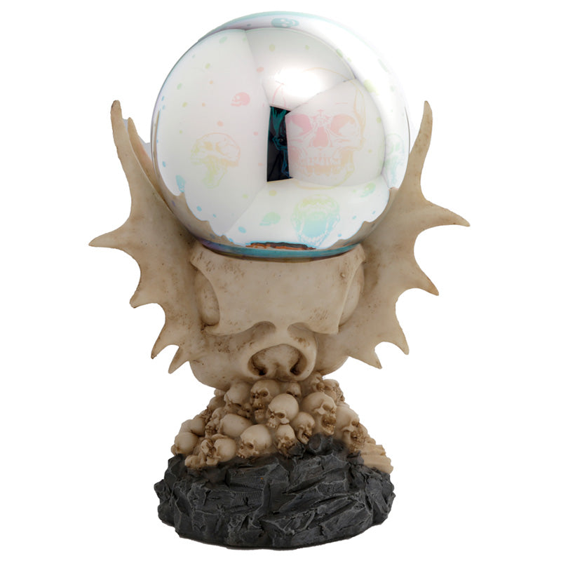 dragon themed skull led metallic orb