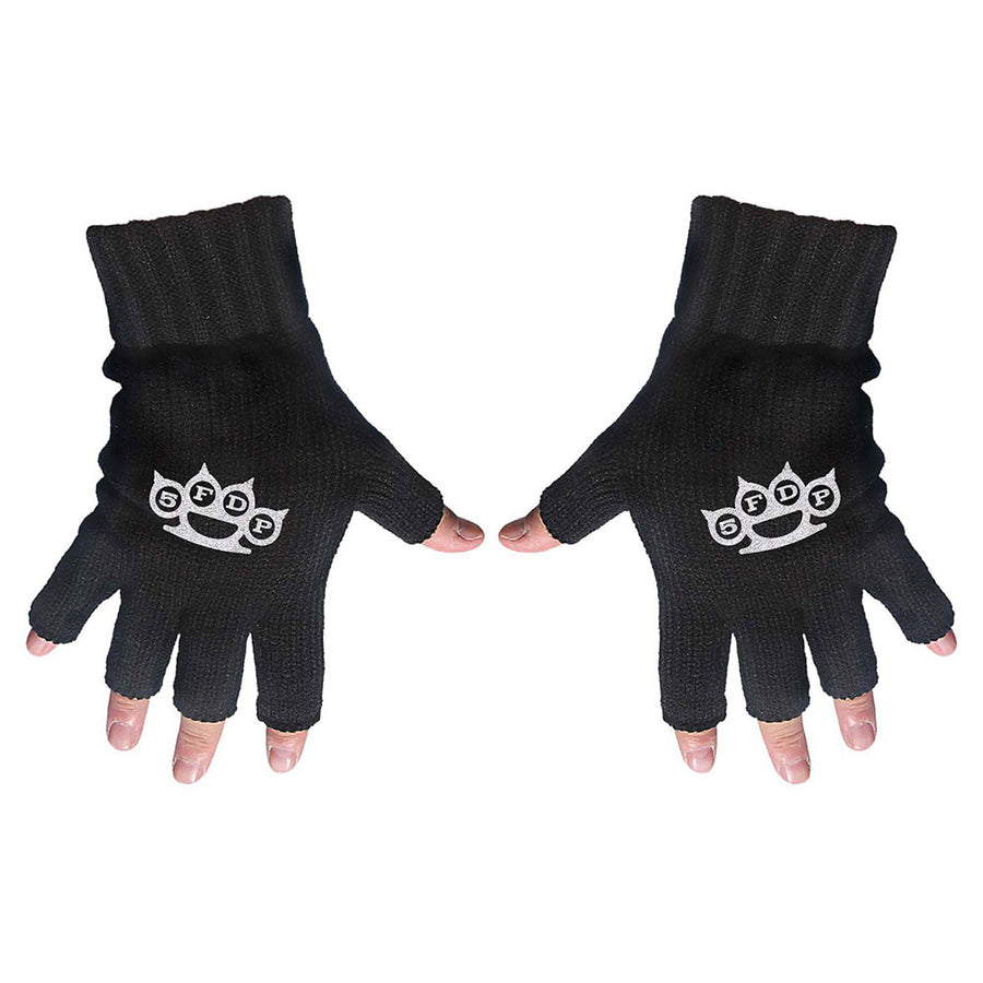 five finger death punch - unisex fingerless gloves (logo)