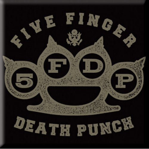 five finger death punch - fridge magnet (brass knuckle)