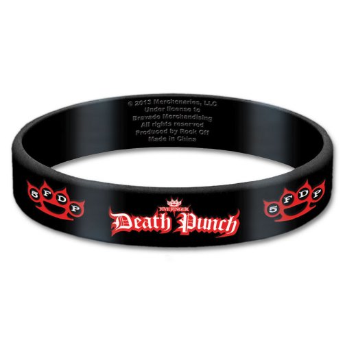 five finger death punch - gummy wristband (logo)