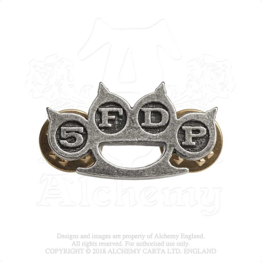five finger death punch - pin badge (knuckle duster)
