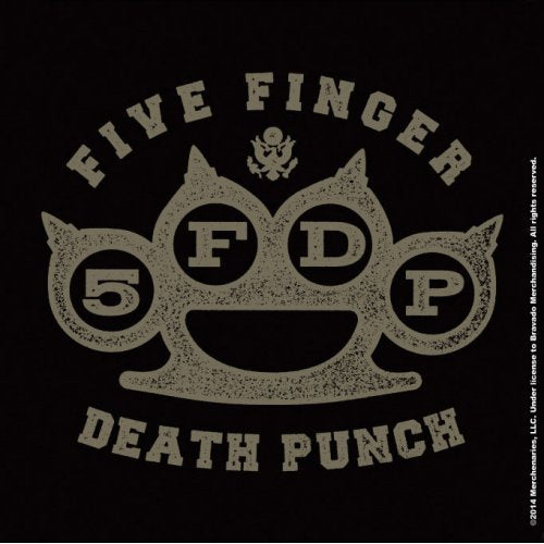 five finger death punch - single cork coaster (brass knuckle)