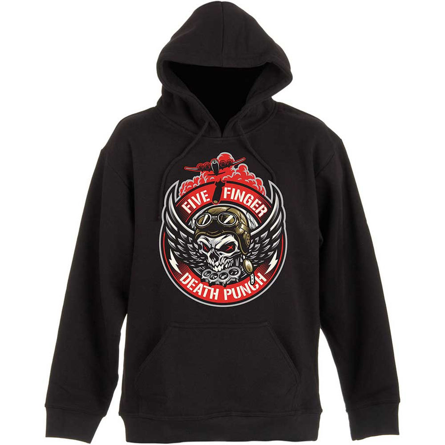 five finger death punch - unisex pullover hoodie (bomber patch)