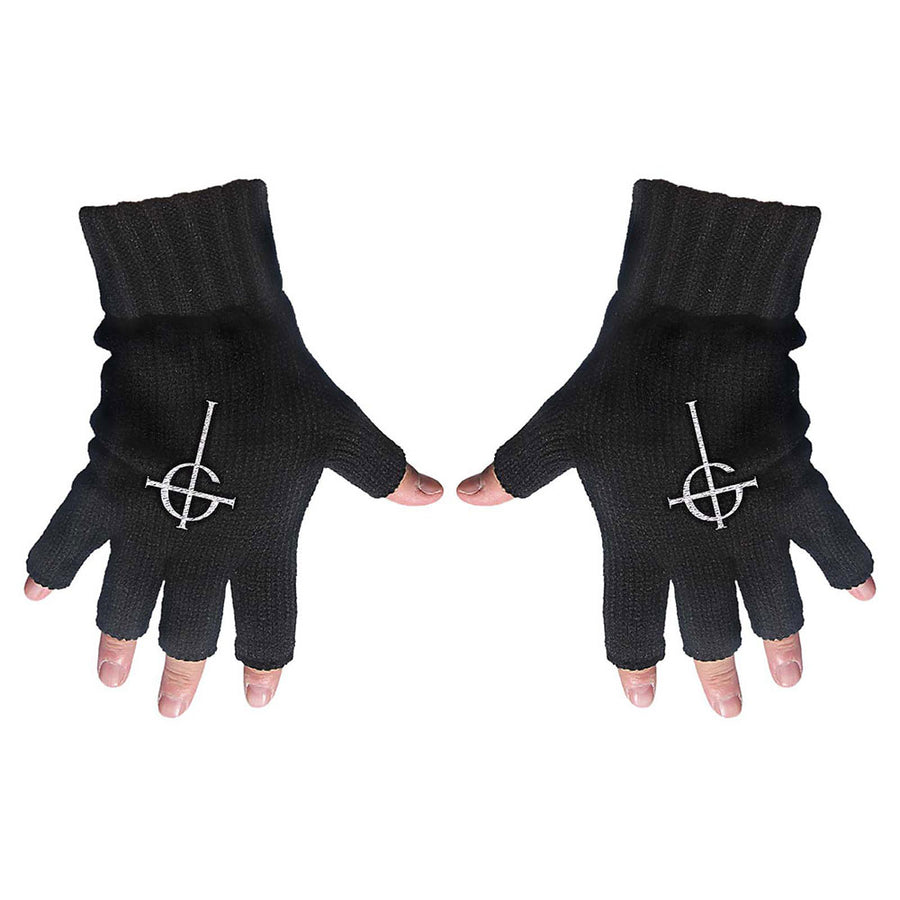 ghost - unisex fingerless gloves (ghost cross)