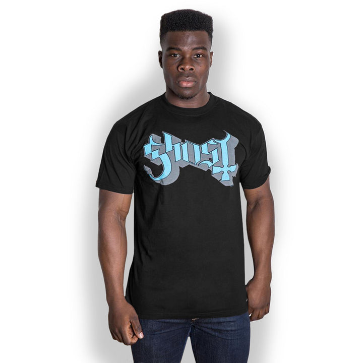 ghost - unisex t-shirt (blue/grey keyline logo)
