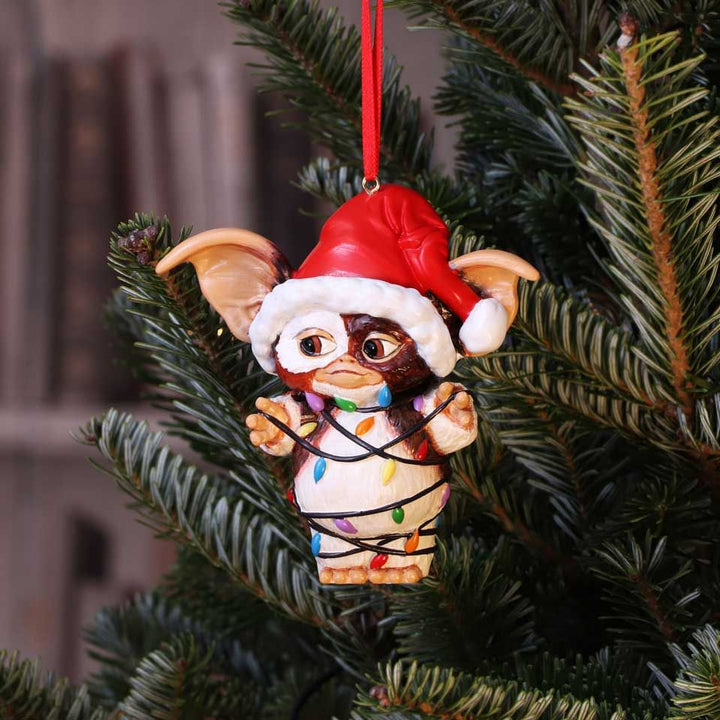 gremlins - gizmo in fairy lights hanging ornament