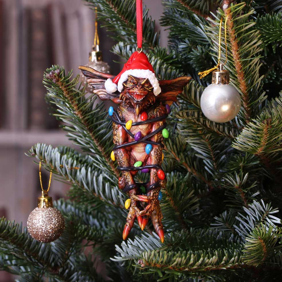 gremlins - mohawk in fairy lights hanging ornament