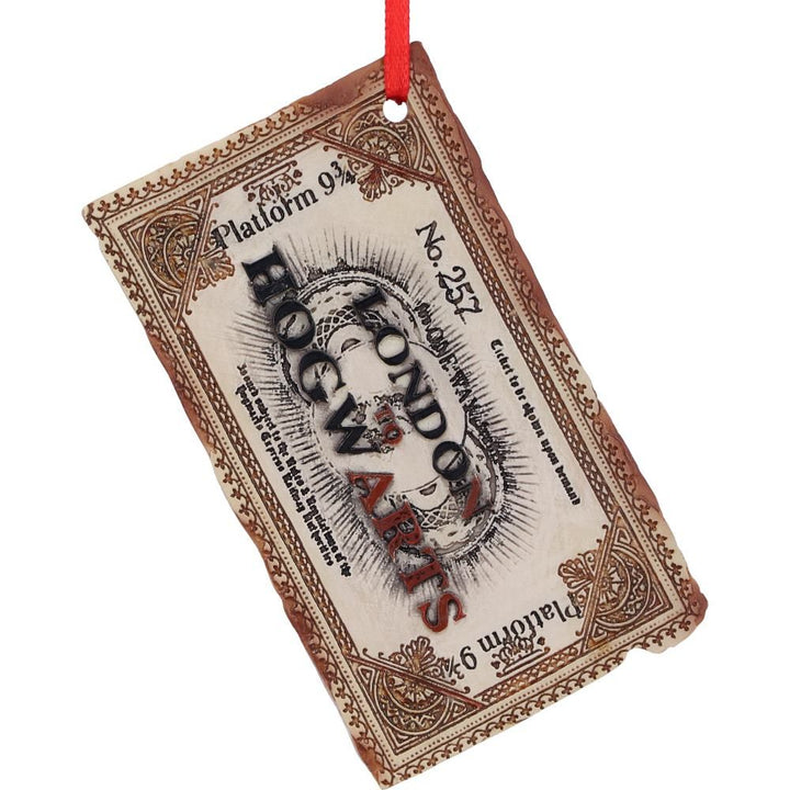 harry potter - hogwarts express ticket hanging ornament