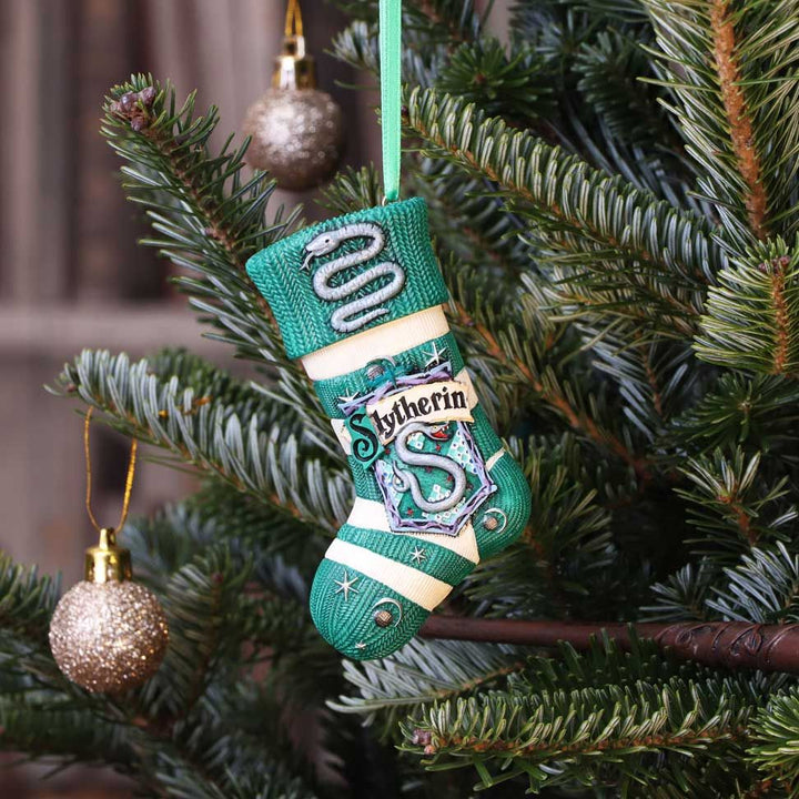 harry potter - slytherin stocking hanging ornament