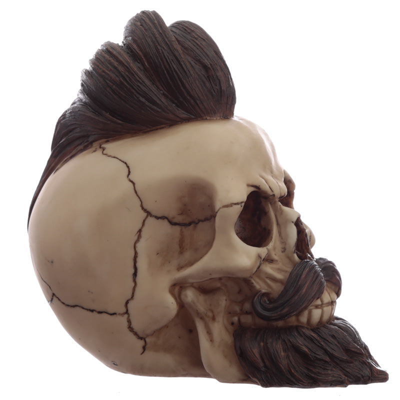 hipster mohican skull ornament
