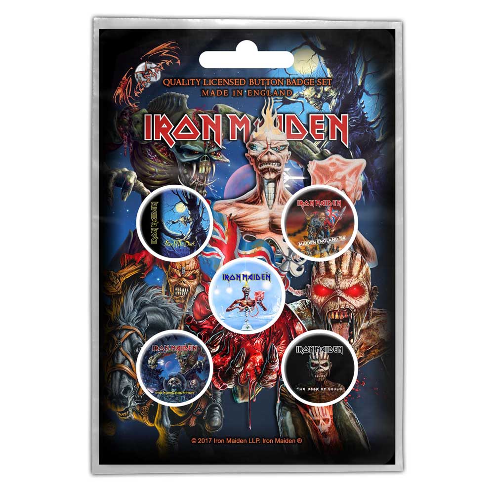 iron maiden - button badge pack (later albums)