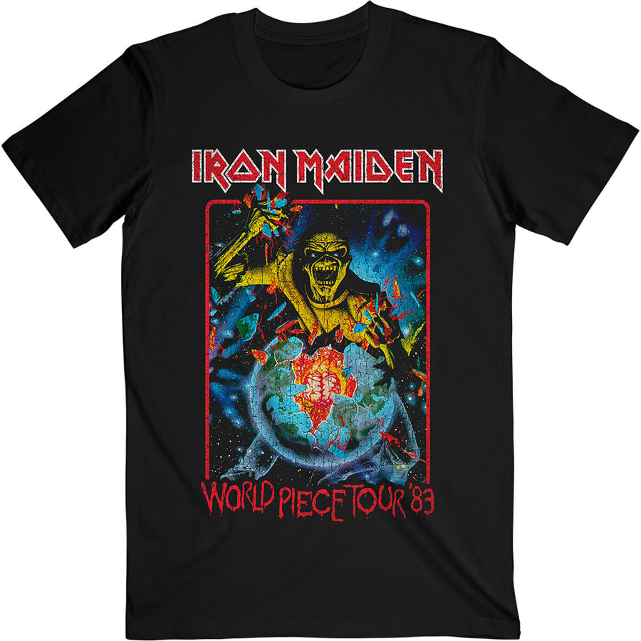 iron maiden - unisex t-shirt (world piece tour '84 v.1.)