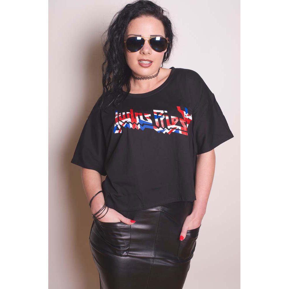 Union (Boxy Style/Glitter Print) Ladies T-Shirt | Judas Priest