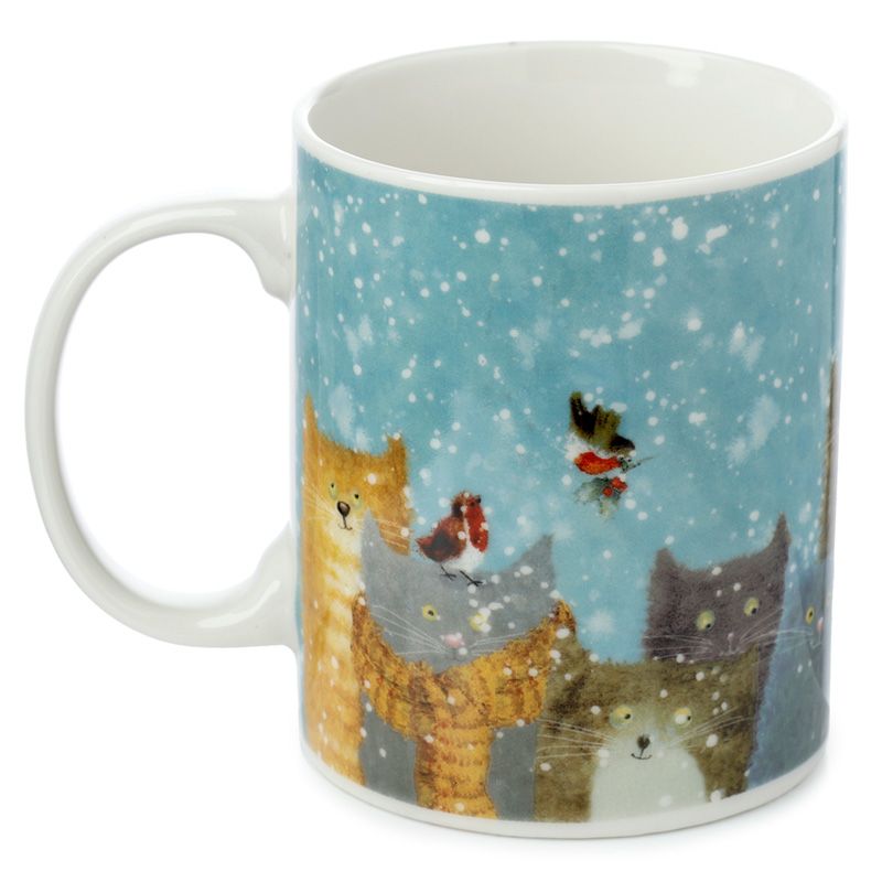 Christmas Cats Porcelain Mug | Jan Pashley